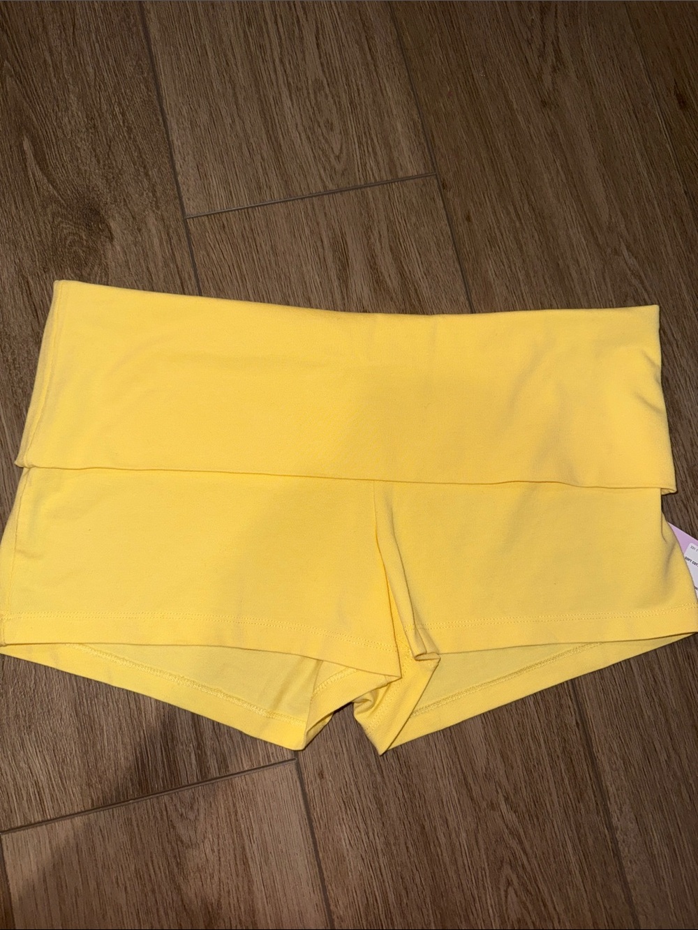 Yellow Cotton Shorts